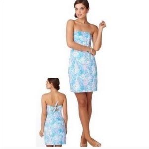 Lilly Pulitzer strapless Franco dress, Dot Dot Hop